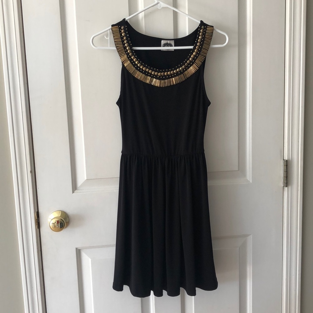Open-backed black Deb dress